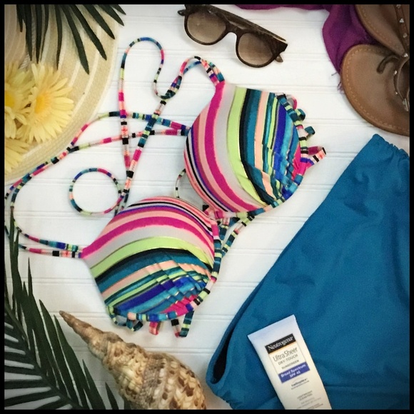 Shade & Shore Other - NWOT Shade & Shore Multicolored Bikini Top